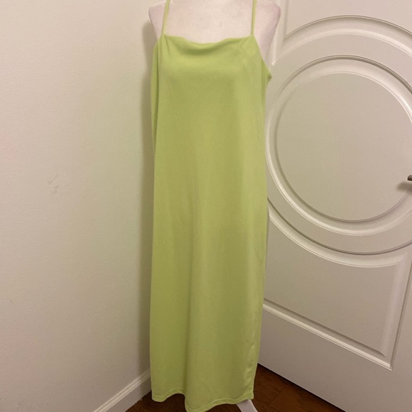 H&M | Dresses | Hm Lime Green Dress | Poshmark